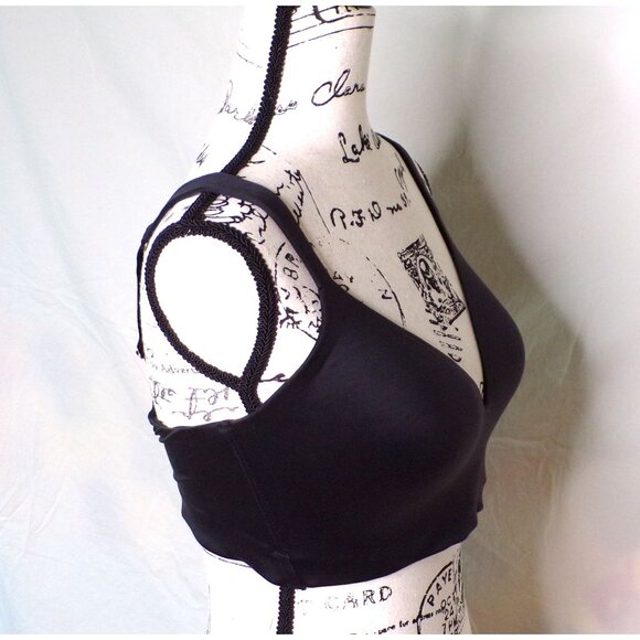 🆕NATORI Revelation Wireless Contour T-Shirt Bra 36C Black #723248 - Picture 6 of 8